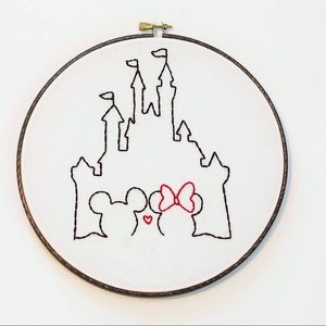Disney-inspired embroidery art